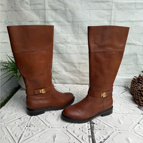 POLO BY RALPH LAUREN Everly Riding Boots size 6.5 Deep Saddle color - Picture 5 of 13